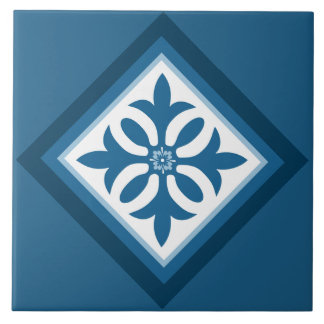 Moody blues colours diamond feature tile