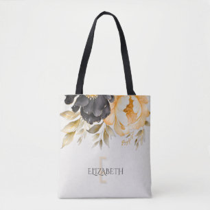 Moody Boho Blue and Beige Custom Tote Bag