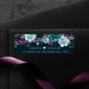 Moody Boho   Deep Teal and Purple Garland Address