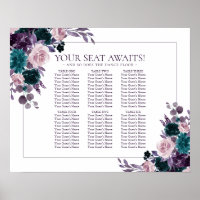 Moody Boho | Eggplant Purple 8 Top Seating Chart