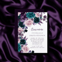 Moody Boho | Eggplant Purple and Teal Quinceanera