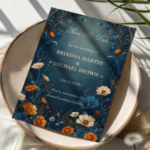 Moody Botanical Ornamental Save The Date