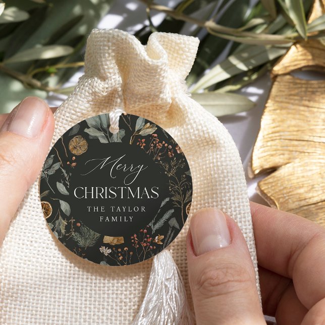 Moody Botanical Personalised Christmas Gift Tags (Creator Uploaded)