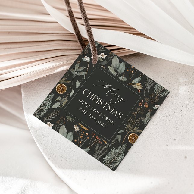 Moody Botanical Personalised Christmas Gift Tags (Creator Uploaded)