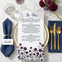 Moody Burgundy & Blue Floral