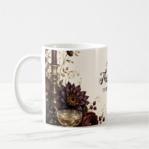 Moody Candlelit Thanksgiving Dinner Coffee Mug