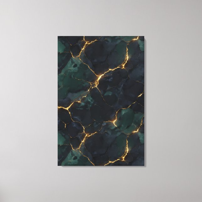 Moody Celestial — Dark Academia & Kintsugi Suite Canvas Print (Front)