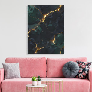 Moody Celestial — Dark Academia & Kintsugi Suite Canvas Print