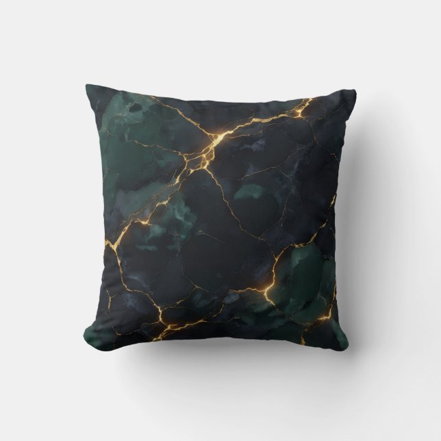 Moody Celestial — Dark Academia & Kintsugi Suite Cushion (Front)