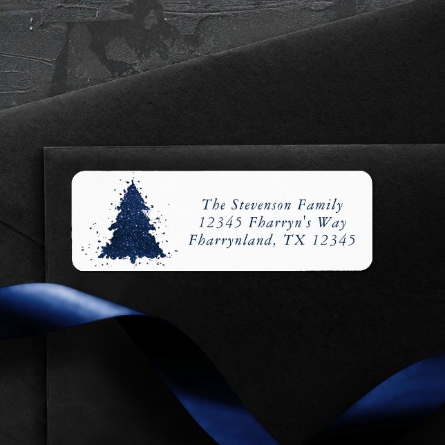 Moody Christmas Tree | Classy Navy Blue Address (Creator Uploaded)