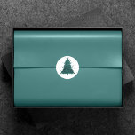 Moody Christmas Tree | Dark Midnight Teal Splatter Classic Round Sticker<br><div class="desc">Tis the season to entertain! Modern, dark, and moody eggplant and plum purple palette abstract tree and hand-lettered "Merry Christmas" script holiday party, hosting, and gifting accessories collection. This fun festive design features a whimsical sparkly Christmas tree with a frisky paint splatter enhanced with faux metallic glitter along with the...</div>