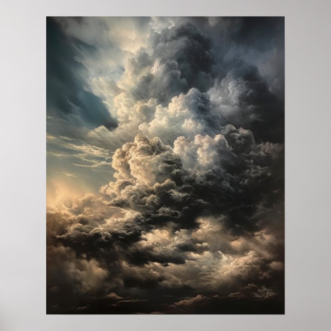 Moody Clouds Art Print Poster (Front)