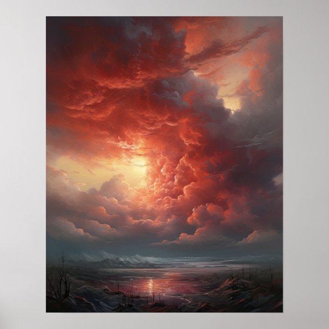 Moody Clouds Art Print Poster (Front)
