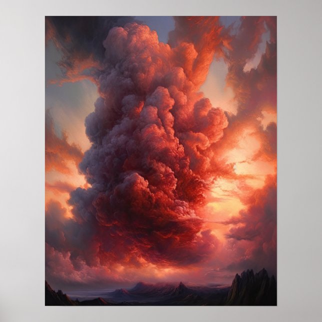 Moody Clouds Art Print Poster (Front)