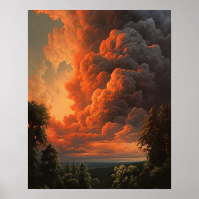Moody Clouds Art Print Poster (Front)