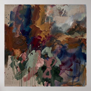 Moody Colour Field Abstract Poster