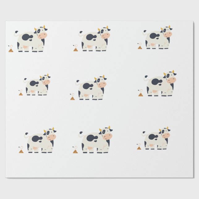 “Moody Cow” Wrapping Paper  (Flat)