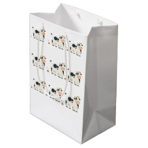 “Moody Cow” Wrapping Paper  Medium Gift Bag