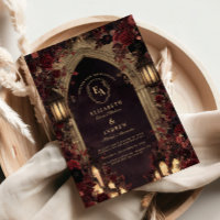Moody Crimson Floral Wedding