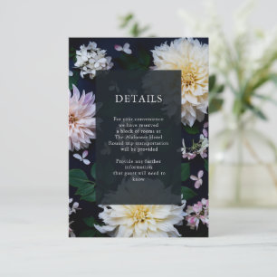 Moody Dahlia Floral Details Enclosure Card