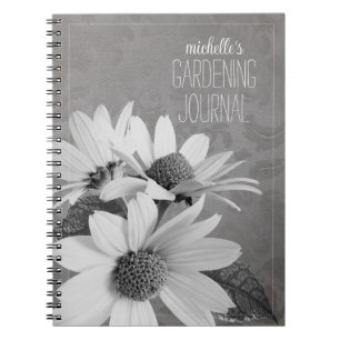 Moody Daisy Personalised Garden Journal Note Book