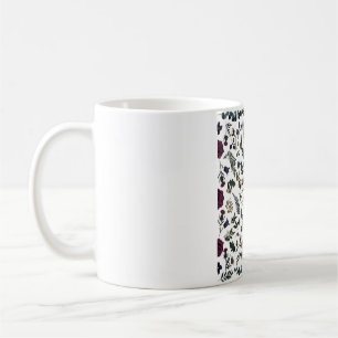 Moody Dark Academia Botanical Pattern Coffee Mug
