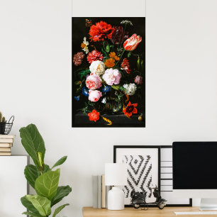 Moody Dark Floral Botanical Fine Art Print