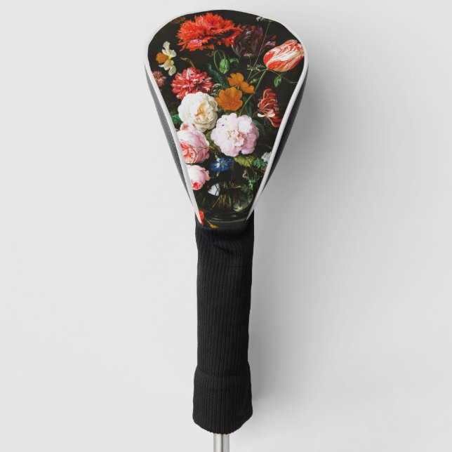 Moody Dark Floral Botanical Fine Art Print Golf Head Cover (Front)