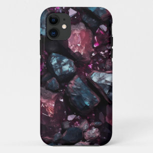 Moody Dark Floral iPhone Case Aesthetic Purple P