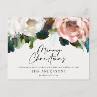 Moody dark floral modern elegant Christmas Holiday
