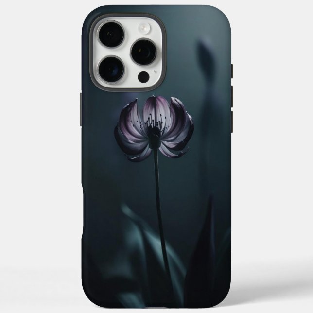 Moody Dark Flower Phone Case (Back)