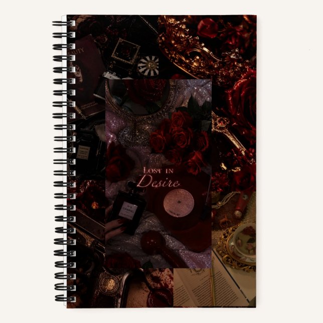 Moody Dark Gothic Style Spiral Notebook (Front)