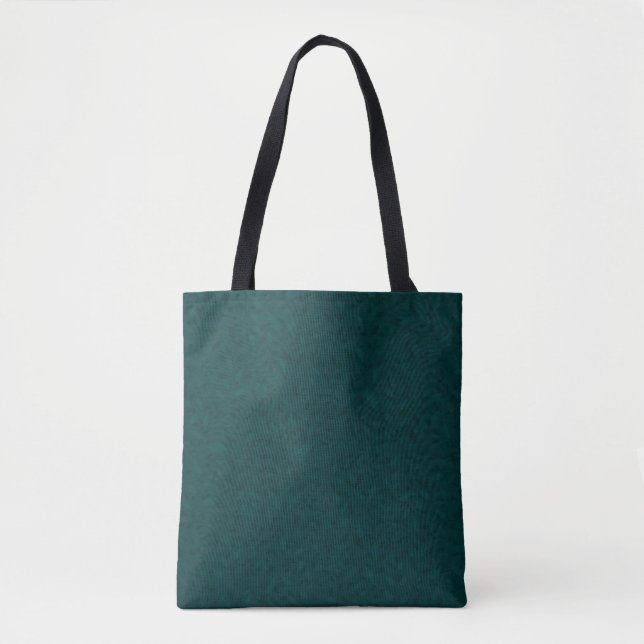 Moody Dark Teal Botanical Leaf Seamless Pattern Tote Bag (Front)