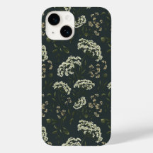 Moody Dark Vintage Floral Print Phone Case