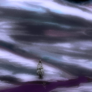 Moody Dark Winter Landscape Art Print