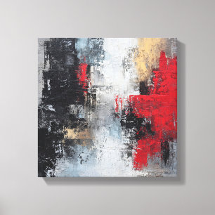 Moody Deep Sea Dramatic Expressionist Wave Canva Canvas Print