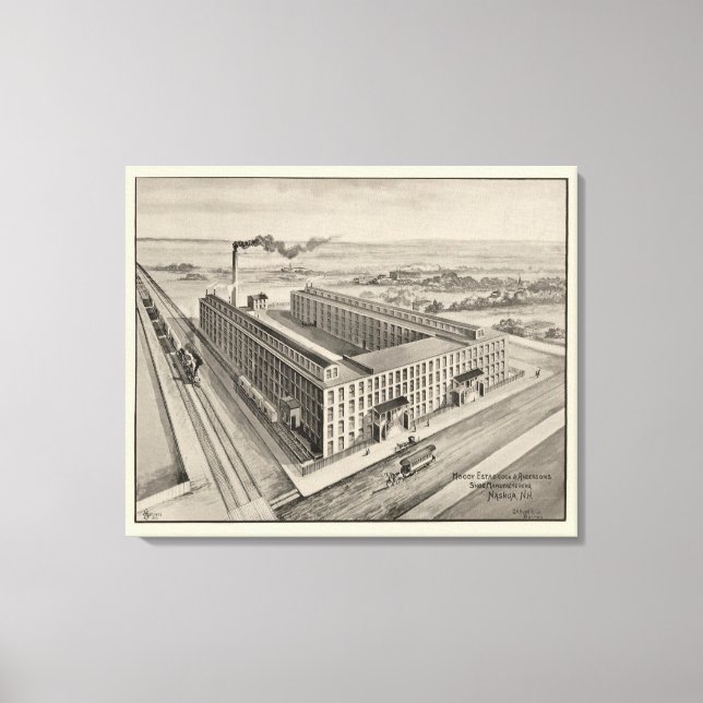 Moody Estabrook & Andersons Shoe Manufacturers Canvas Print (Front)