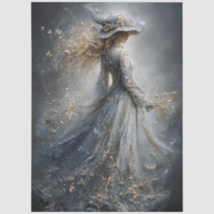 Moody Ethereal Witch Gothic Fantasy for Decoupage Tissue Paper