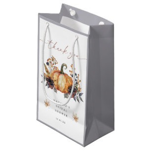 Moody Fall Floral Bridal Shower Favour Small Gift Bag