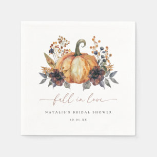 Moody Fall Floral Bridal Shower Napkin