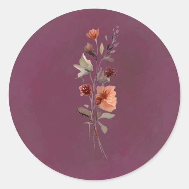 Moody Fall Floral Sprig Sticker (Front)