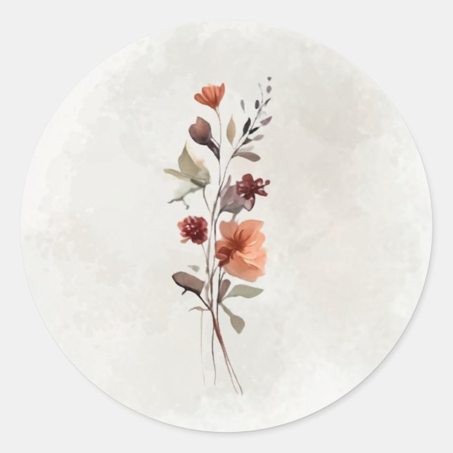 Moody Fall Floral Sprig Sticker (Front)