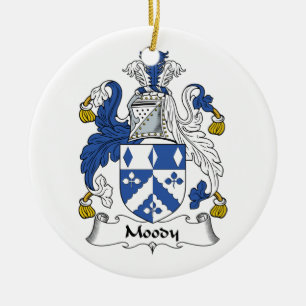 Moody Family Crest Ceramic Tree Decoration