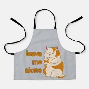 Moody fat cat leave me alone apron