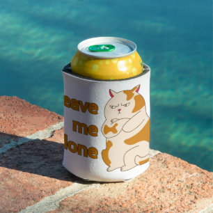 Moody fat cat leave me alone can cooler