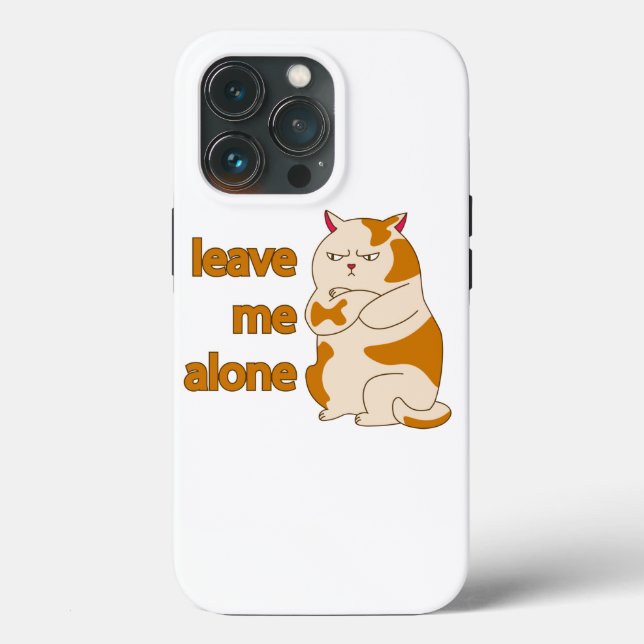 Moody fat cat leave me alone   Case-Mate iPhone case (Back)