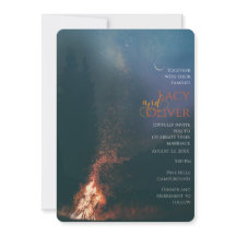 Moody Fireside Wedding Invitation