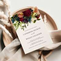 Moody Floral Burgundy Wedding