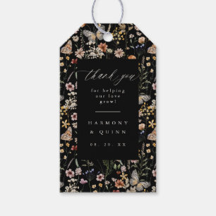 Moody Floral Wildflower Hanging Favor Tags