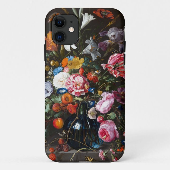 Moody Florals Flower Night Roses Bouquet Case-Mate iPhone Case (Back)